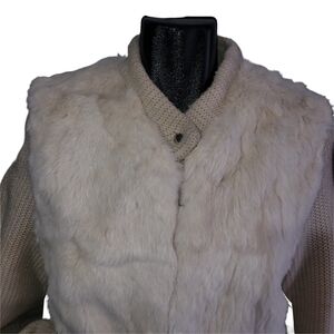 Lapin | Jackets & Coats | Vintage Rare Cream Colored Zip Up Rabbit Fur ...